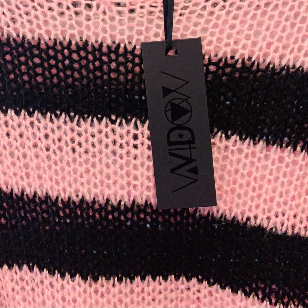 Widow Pink/Black Distressed Knit Sweater - Picture 10 of 10